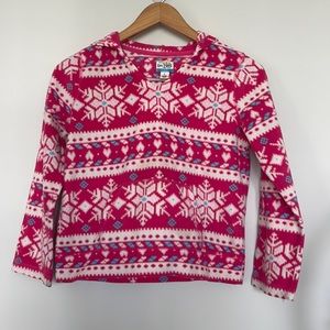 Place Snowflake Pattern Fleece Sz L (10/12)
